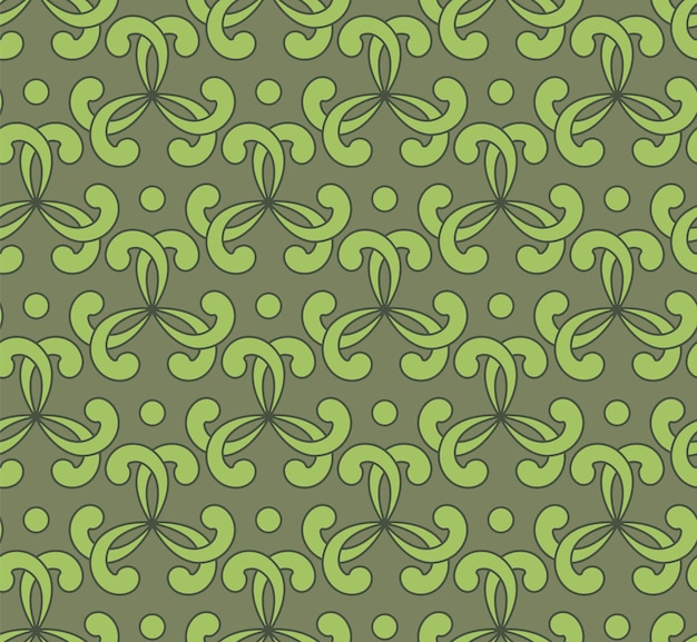 Vector decoratief abstract groen patroon geschikt voor gordijnen behang stoffen verpakkingspapier