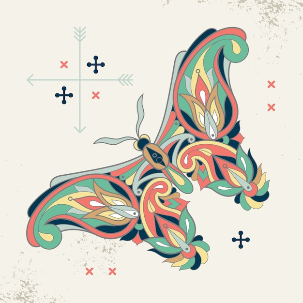 Decoratief beeld van een vlinder.