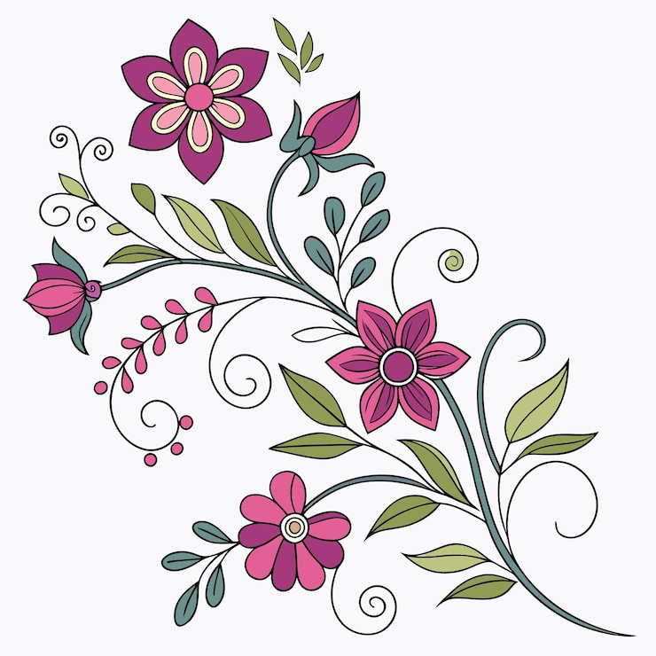 Vector decoratief bloemenontwerp
