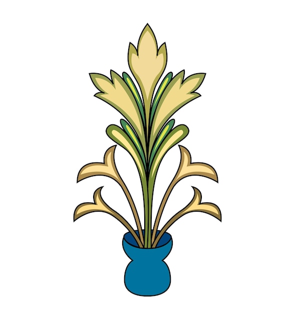 Decoratief element met vintage bloem ornament vectorillustratie