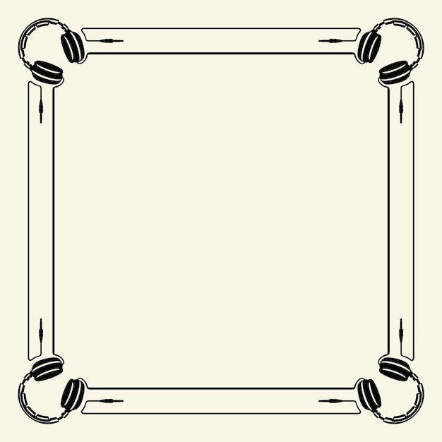 Decoratief frame met koptelefoon