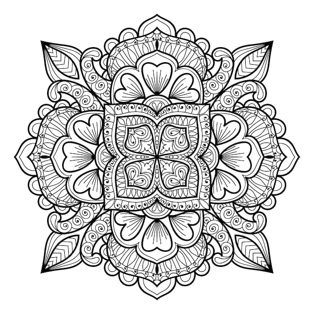 Decoratief gedetailleerd mandala-ontwerp met mehndi-stijl