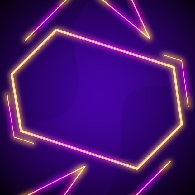 Vector decoratief gloeiend neonframe