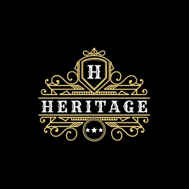 Vector decoratief luxe vintage sierlogo