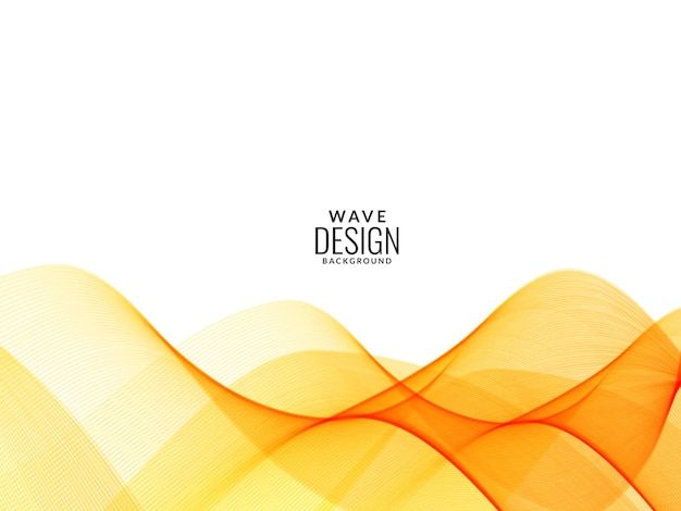 Decoratief ontwerp modern patroon met stijlvolle gladde gele golf achtergrond vector
