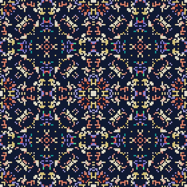 Vector decoratief patroon gemaakt van kleine vierkanten