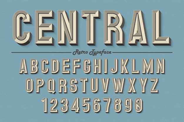 Decoratief vector vintage retro lettertype, lettertype, lettertype.