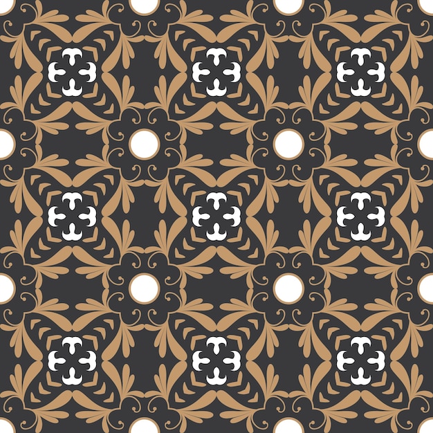 Vector decoratief zwart-wit batik naadloos vectorpatroon