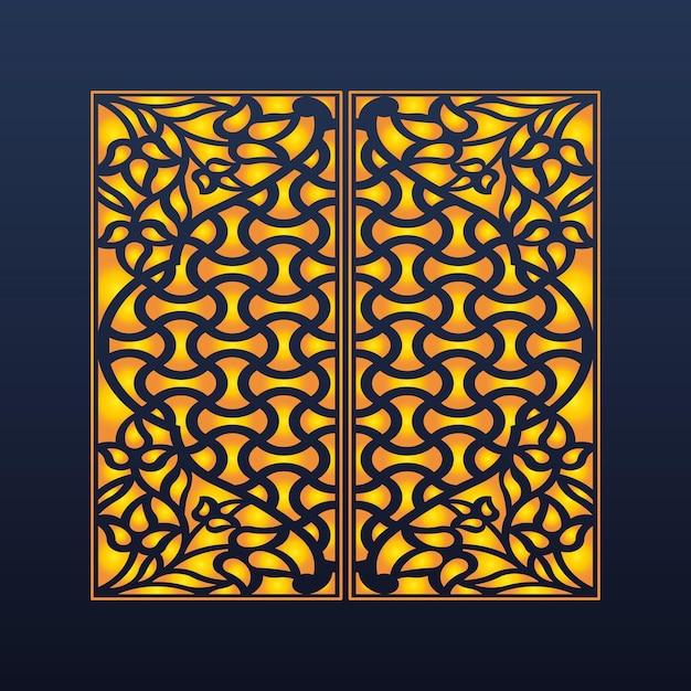 Decoratieve abstracte geometrische gouden achtergrond Arabisch ornament gestanst patroon