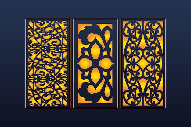 Decoratieve abstracte geometrische islamitische achtergrond elegante ornamenten uitnodigingskaart cnc laser gesneden