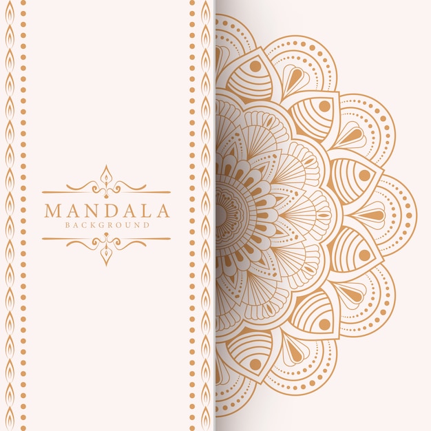 Decoratieve achtergrond met een elegante luxe mandala design