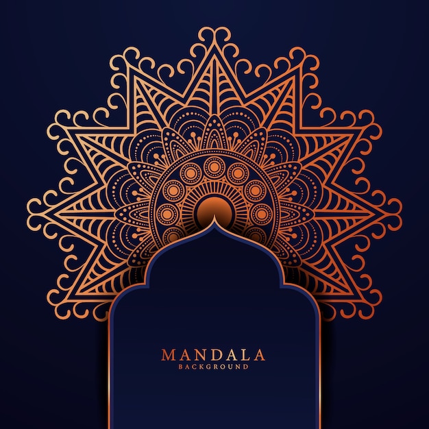Decoratieve achtergrond met een elegante luxe mandala design