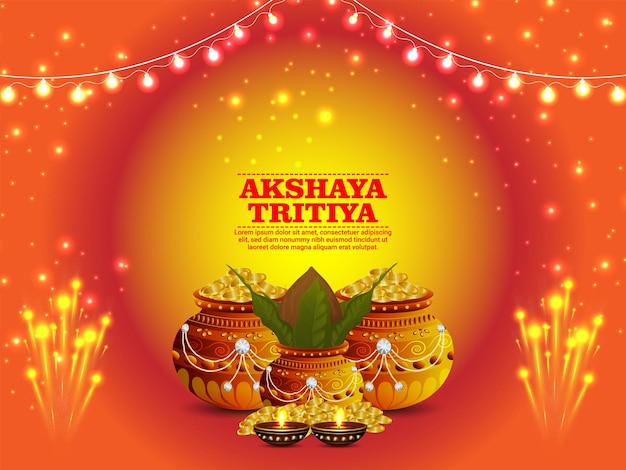 Decoratieve achtergrond van het vieren van de Akshaya Tritiya