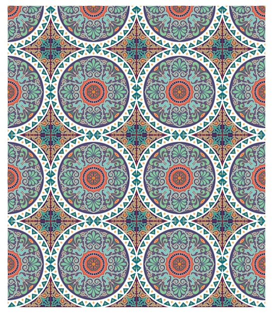 Decoratieve arabesque en siermandala achtergrond set geïsoleerde vector