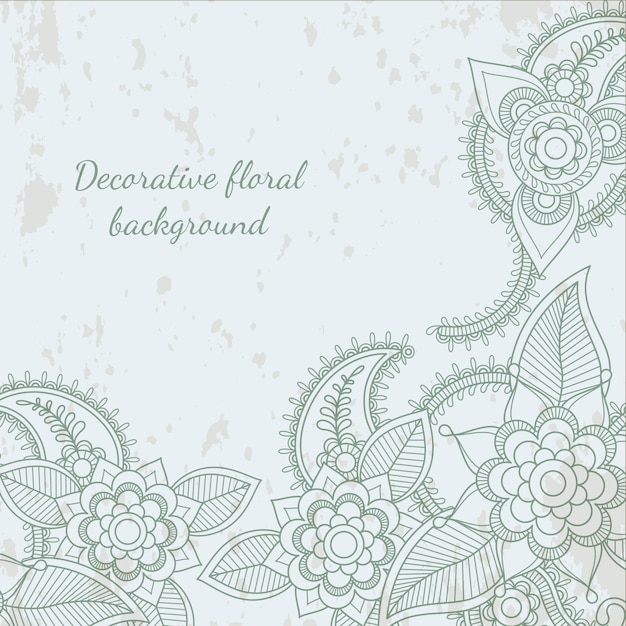 Vector decoratieve bloem blad henna achtergrond