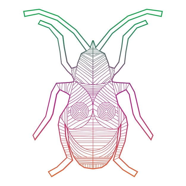 Decoratieve Bug-kleurpagina en kleurboek voor ontwerp voor volwassenen en kinderen