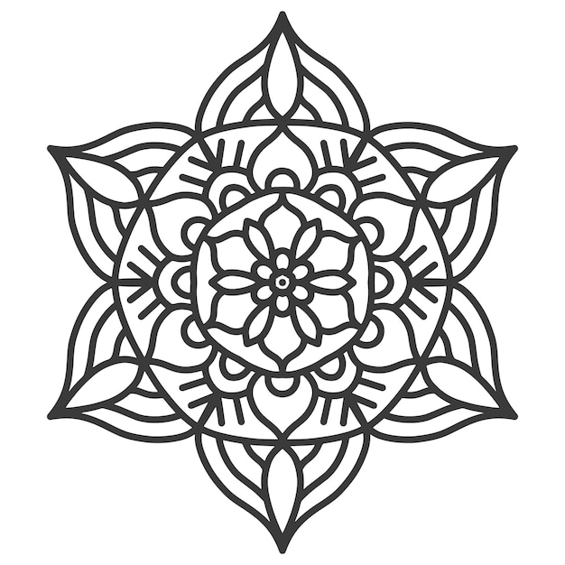 Decoratieve cirkel ornament mandala in Diwali stijl.