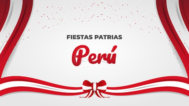 Decoratieve feesten Patrias Peru viering groet met vlaggen