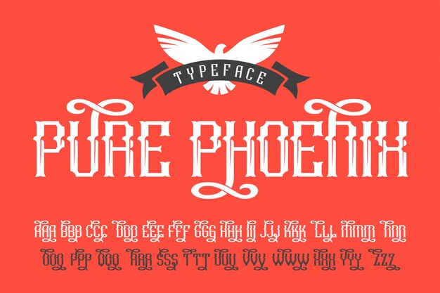 Vector decoratieve getextureerde lettertypeset