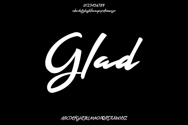 Decoratieve Glad Creatieve Vector Script Alfabet Font Design