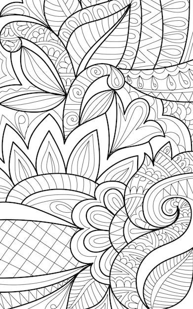 Vector decoratieve henna arabische ontwerpstijl kleurboekpagina