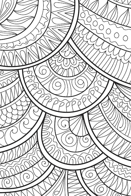 Vector decoratieve henna-ontwerppatronen kleurboekpagina