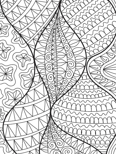 Vector decoratieve henna-ontwerppatronen kleurboekpagina