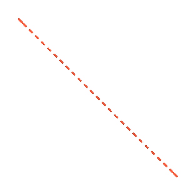 Decoratieve horizontale verticale rechte stippellijn Moderne stijl Vector grafisch ontwerp PNG-elementen