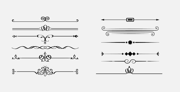 Decoratieve kalligrafische ontwerpelementen vectoren