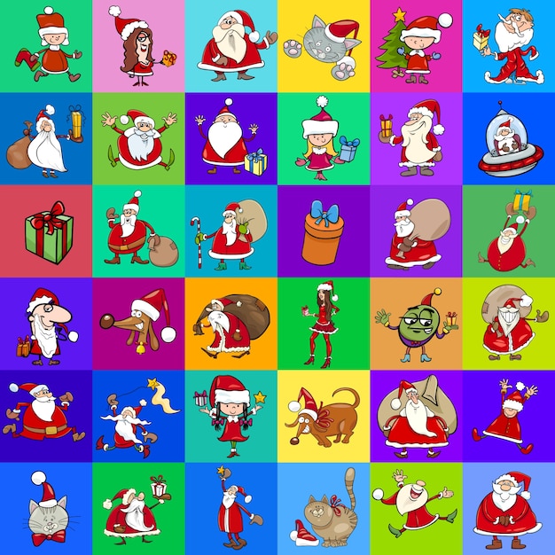 decoratieve kerst cartoon patroon