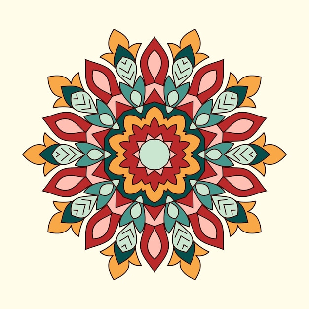 Decoratieve kleurrijke mandala-achtergrond