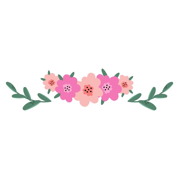 Vector decoratieve lente bloemen element