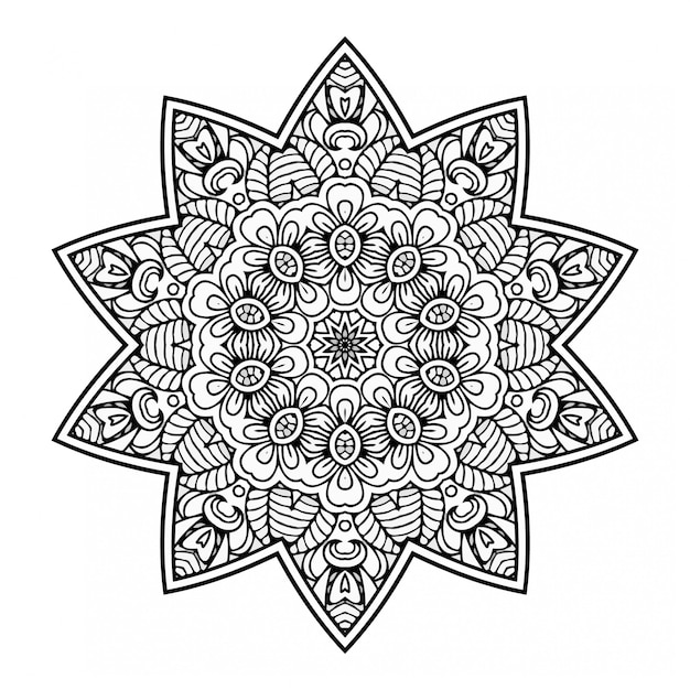 Decoratieve luxe mandala illustratie