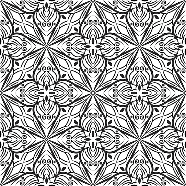 Decoratieve mandala ontwerp abstracte achtergrond. Naadloze patroon