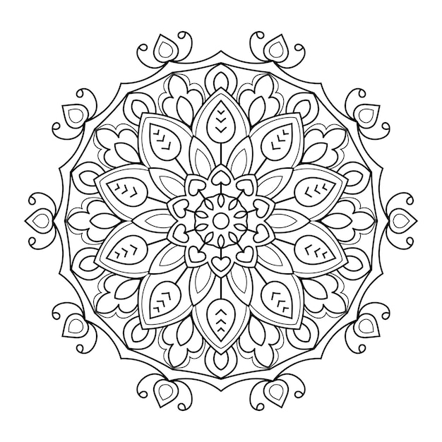 Decoratieve mandala-ontwerpen kleurplaat voor volwassenen