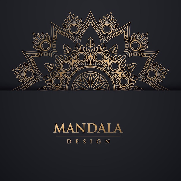 Decoratieve mandala-sjabloon voor decoratie, trouwkaarten, uitnodigingskaarten, omslag, banner enz.