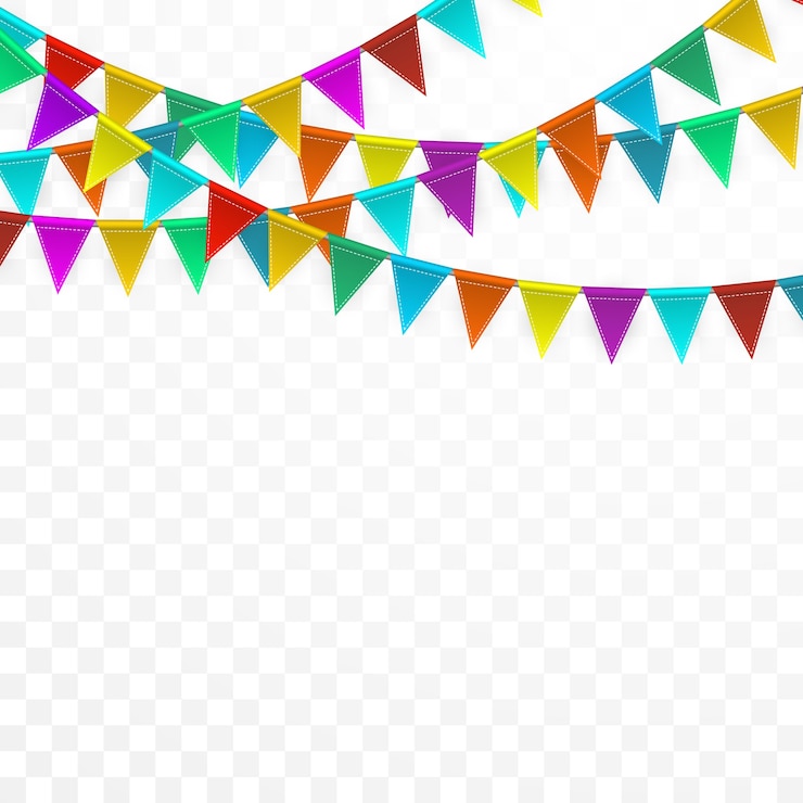 Vector decoratieve partijvlaggen
