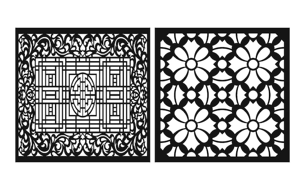 Decoratieve patronen met bloemen- en islamitische motieven