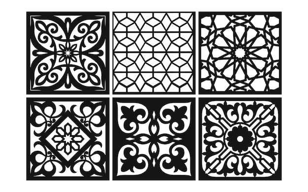 Decoratieve patronen met islamitische en geometrische motieven