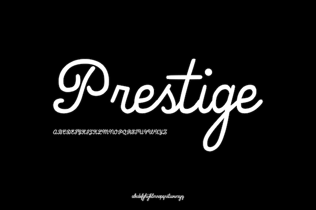 Decoratieve Prestige Creatieve Vector penseel Script Alfabet Font Design