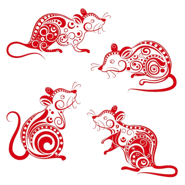 Decoratieve Rat Set