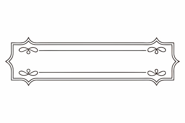 Decoratieve rechthoekige rand met geometrische lijnen en Nouveau-stijl