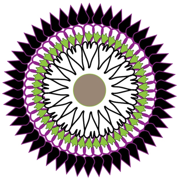 Decoratieve ronde mandala