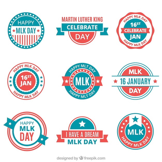 Decoratieve stickers voor Martin Luther King dag