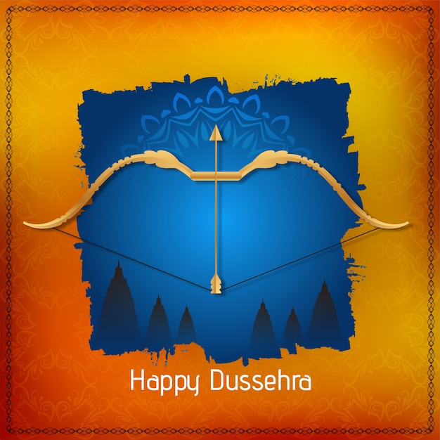 Vector decoratieve stijlvolle happy dussehra festival achtergrond vector