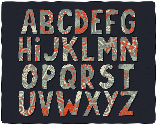 Decoratieve vector lettertype