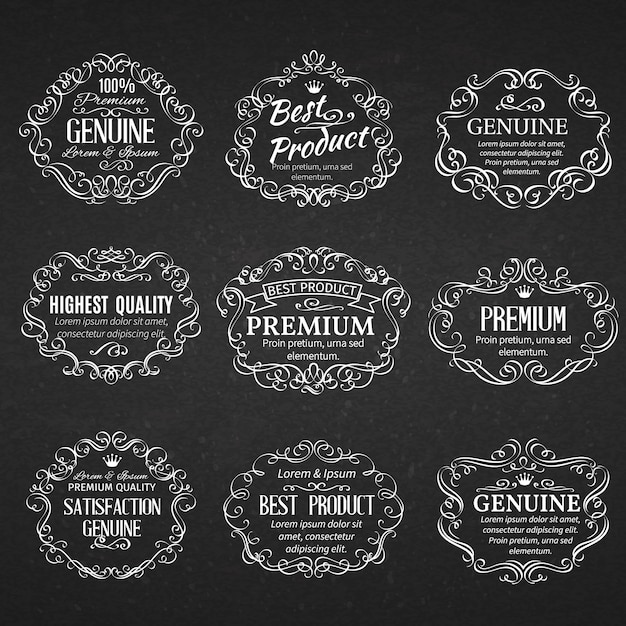 Vector decoratieve vintage frames