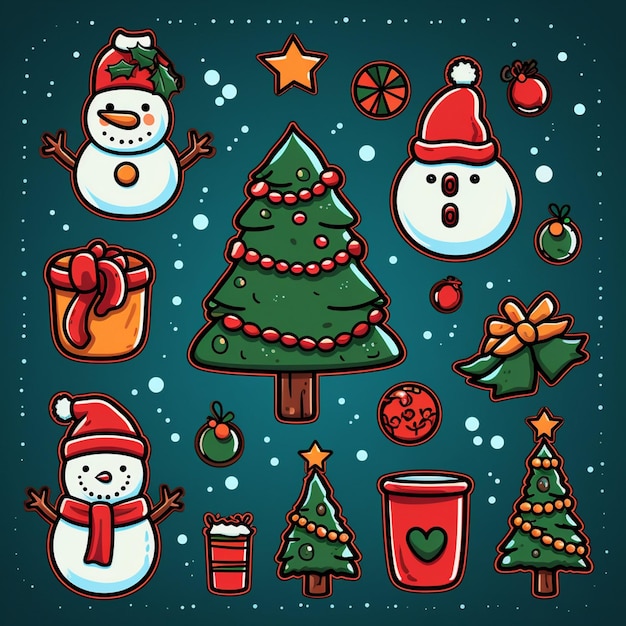 decoration background christmas merry holiday winter vector happy design illustration