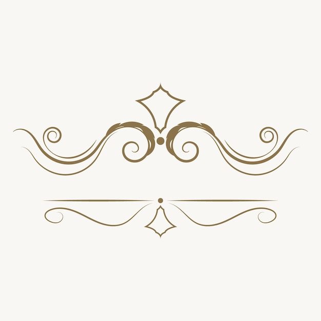 Вектор Декорационный элемент винтажный логотип векторный иконка иллюстрация дизайн шаблона