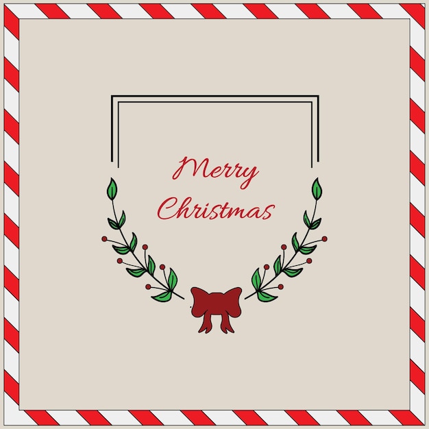Decoration of Frame Christmas Gretting Vector
